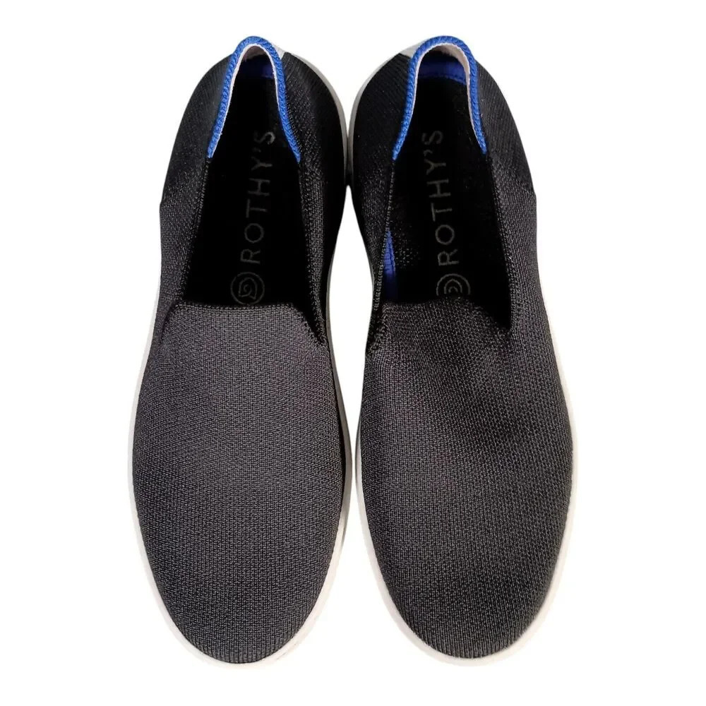 Rothys Loafers Flats Round Toe Black Knit Women's 6.5 - Picture 6 of 10